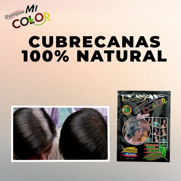 Shampoo MI COLOR cubre canas negro